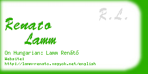 renato lamm business card